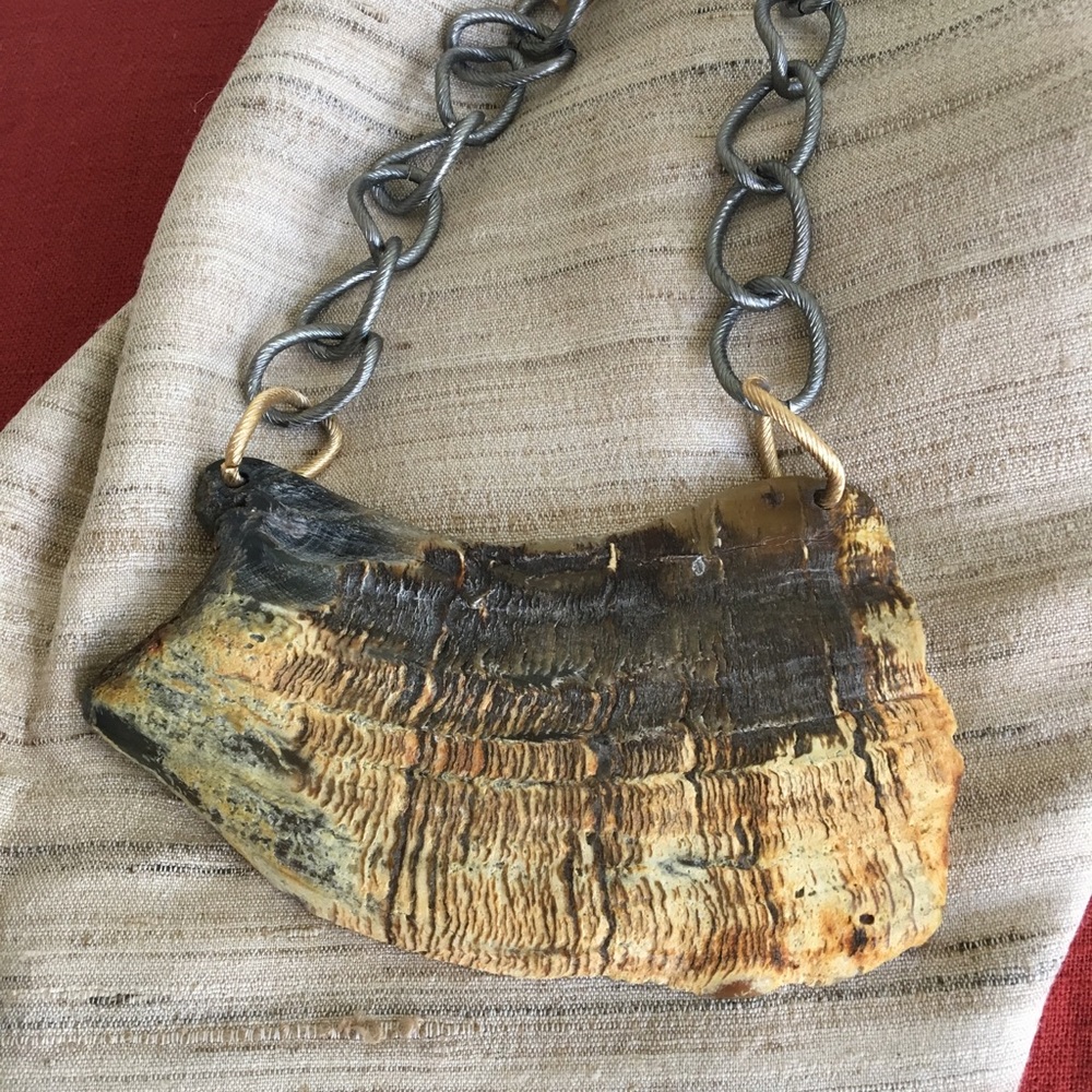 Water buffalo horn necklace